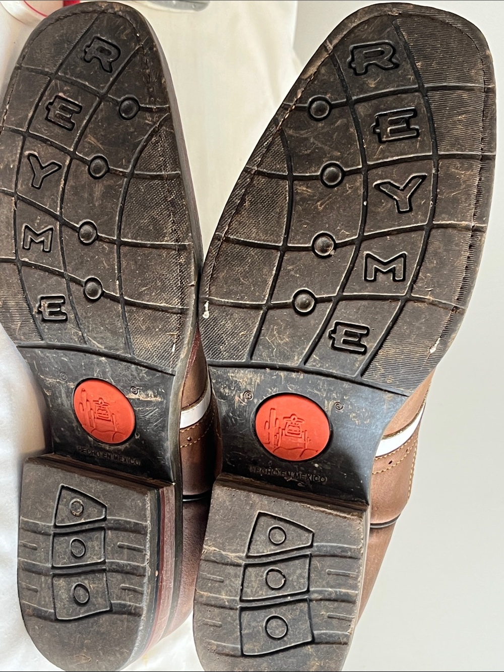 Reyme Brown and White Men’s Western Cowboy Boots - Picture 11 of 16